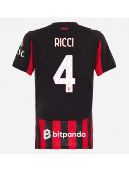 Billige AC Milan Samuele Ricci #4 Hjemmedrakt Dame 2025-26 Kortermet